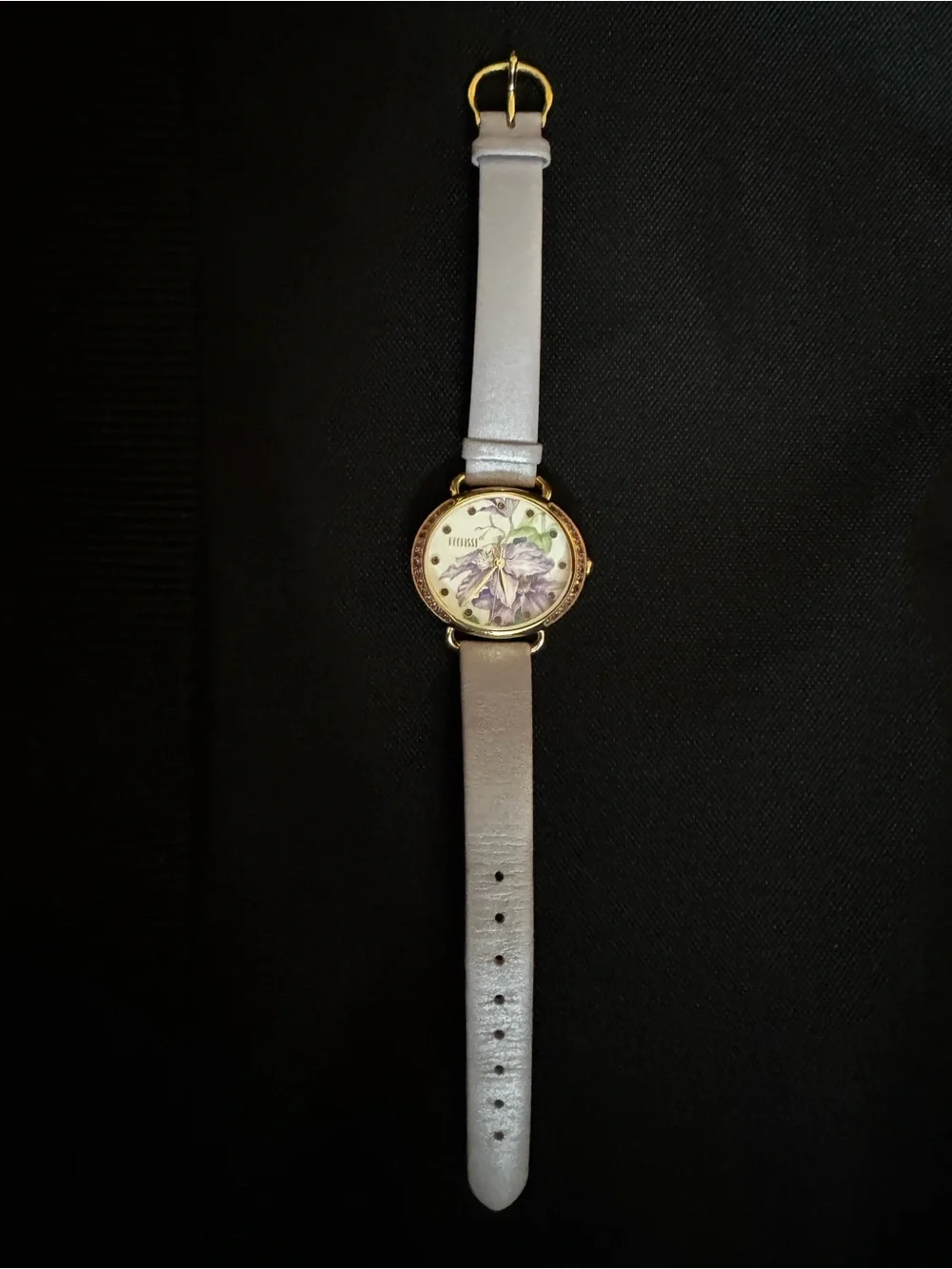 Ecclissi Lavender Floral Women's Watch with Lilac Strap